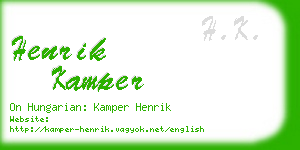 henrik kamper business card